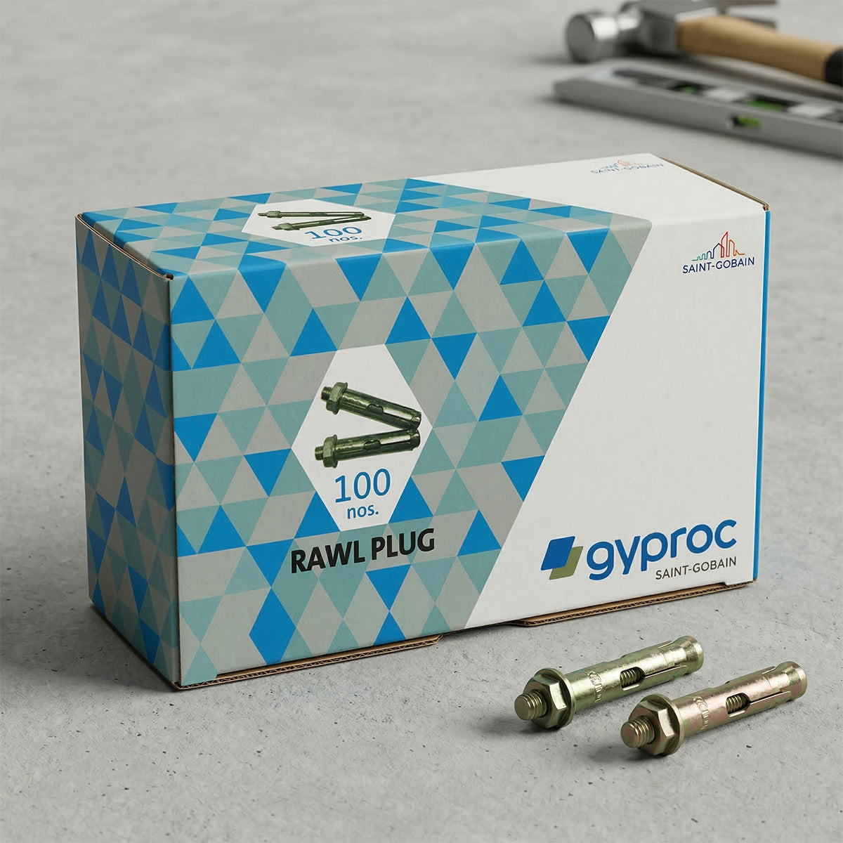 Rawl Plug 8×45 mm – 100 Nos / Box | Gyproc Metal Accessories